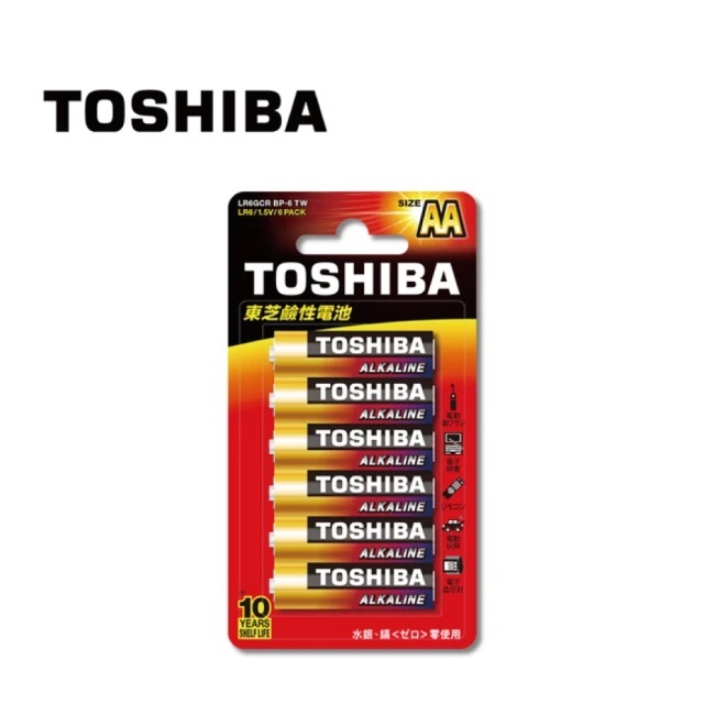TOSHIBA 東芝鹼性電池 3號 AA 10入裝 東芝電池 鹼性電池