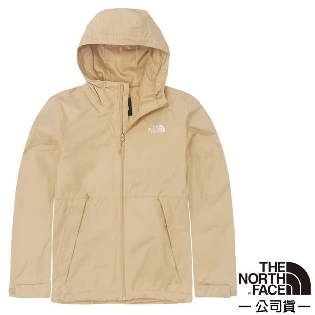 【美國 The North Face】男 款戶外休閒防風防潑水透氣外套 夾克 風衣/DRYVENT面料_卡其_4UDN