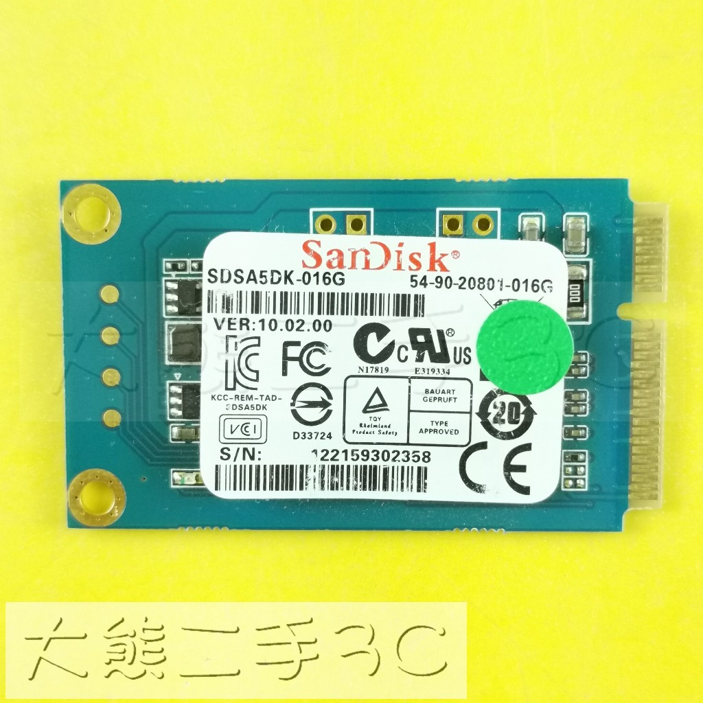 【大熊二手3C】SSD - mSATA - 16G 6Gbps