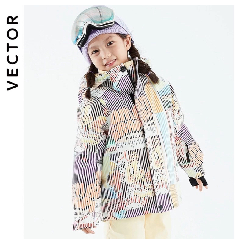二手兒童雪衣雪褲-Vector防風防水兒童保暖滑雪衣套裝