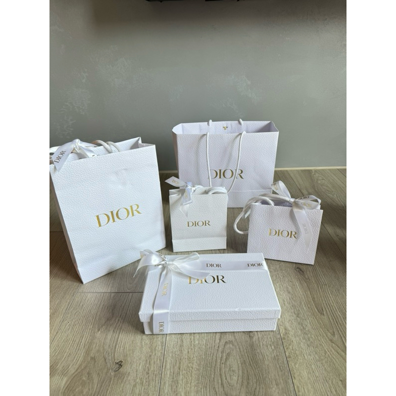 台灣現貨 Dior紙袋 Dior盒子 迪奧紙袋 迪奧盒子 dior袋子 精品袋子 手提袋 精品盒子 白色袋子 白色盒子