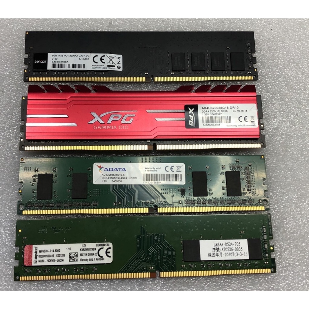 【吳'r】金士頓 威剛 雷克沙 DDR4 3200 2666 2400 4G 8G 單面顆粒桌上型電腦記憶體$100