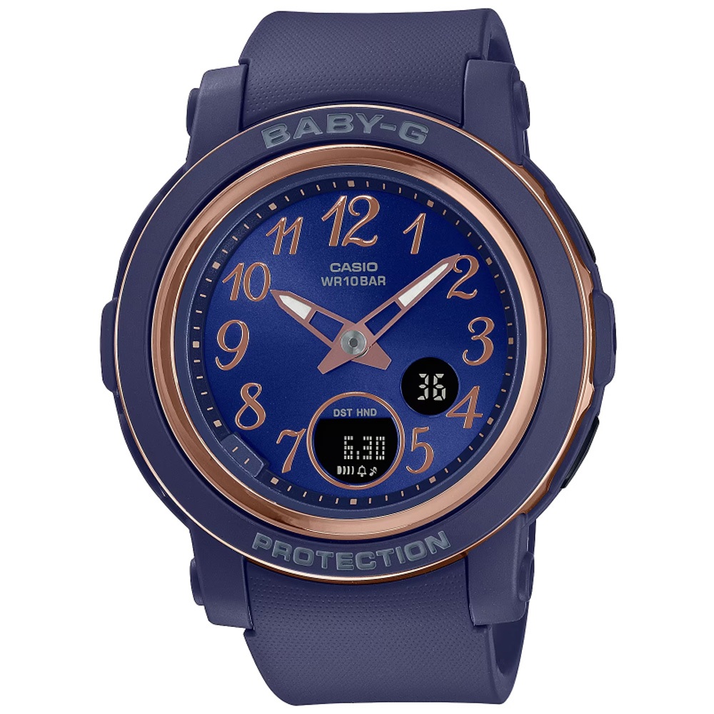 【聊聊甜甜價】CASIO BABY-G 簡約輕巧雙顯腕錶-海軍藍 BGA-290SA-2