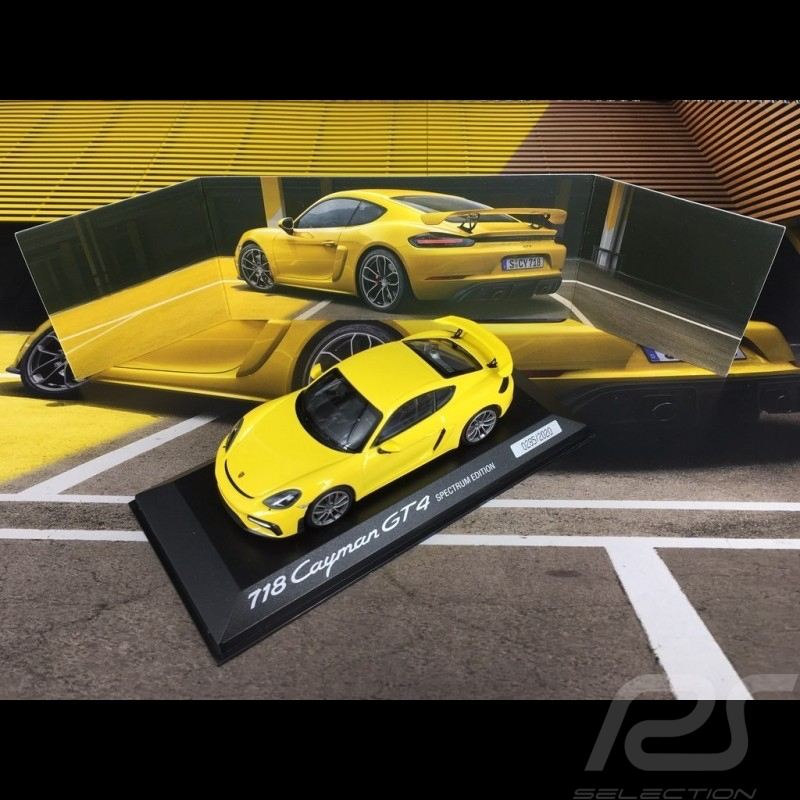 [STAN] 全新現貨 原廠精品 Porsche 718 Cayman GT4 1/43 黃 spectrum 限量版