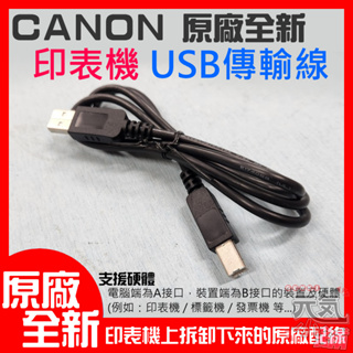 【台灣現貨】CANON 原廠全新印表機 USB傳輸線（長度：1米）＃B02029A 原廠印表機配線 USB AB傳輸線