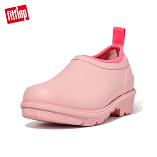 【FitFlop】WONDERCLOG NEON-POP WATERPROOF RUBBER CLOGS輕量雨鞋-女(粉