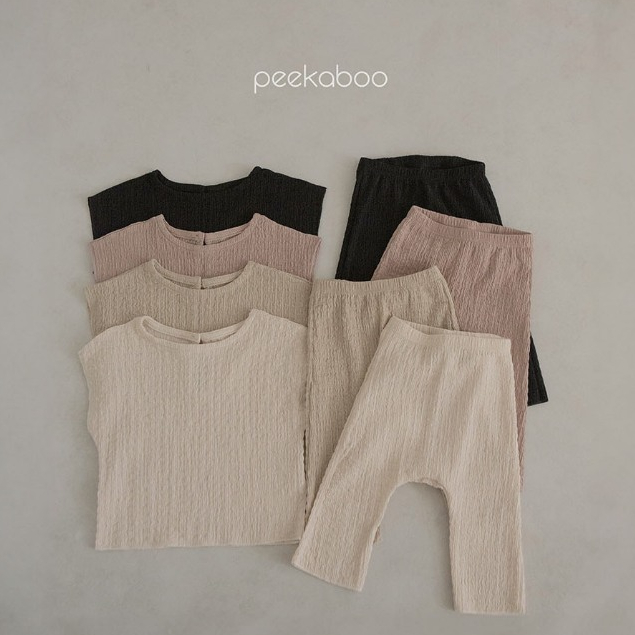 peekaboo 高級皺感寶寶套裝｜寶寶衣服 嬰兒套裝 兒童套裝 女童套裝 兒童衣服 兒童睡衣 韓國童裝