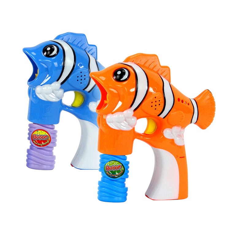 (現貨開發票)小丑魚造型連續式電動泡泡槍(有LED燈+音樂)【888便利購】