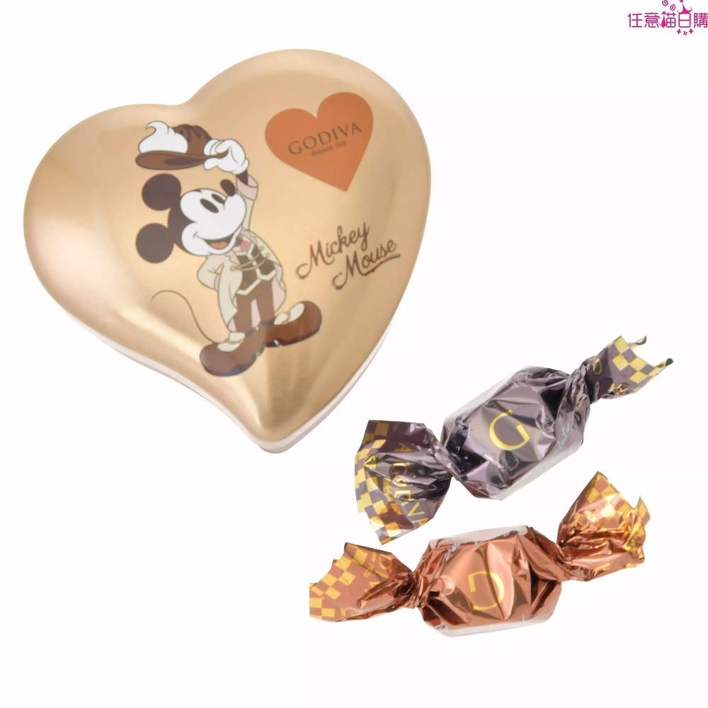 【日本空運預購】日本迪士尼 Godiva聯名 米奇 鐵盒巧克力 2024情人節