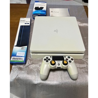 二手PS4 主機CUH-2017A 冰河白500G(含7片遊戲片)