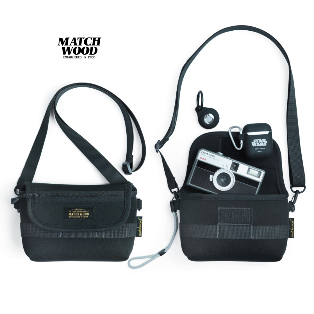 【Matchwood】Leap潛水布收納包 小相機包 手機包 防潑水潮流小包 SP-016-BK