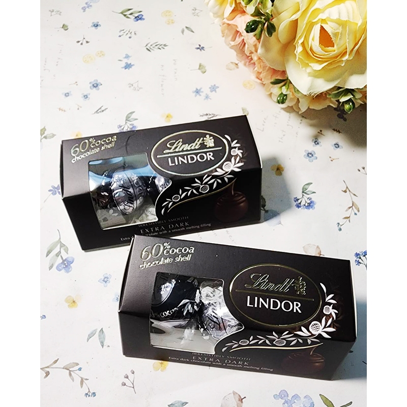 《瑞士蓮 Lindt》Lindor夾餡60%黑巧克力 (單小盒37g)效期2024/05/13市價59元特價20元