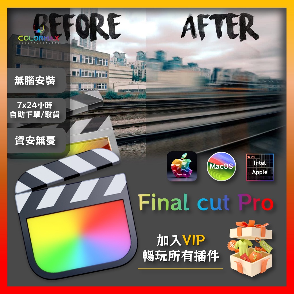FCPX插件 運動模糊特效插件 批量添加模糊效果 Final Cut Pro.MX28783