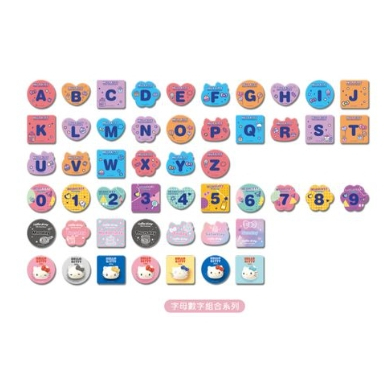 (現貨散賣)Hello Kitty磁鐵☆字母數字系列☆50款單賣【特價20元起】50週年百變風格/3D光柵磁鐵/7-11