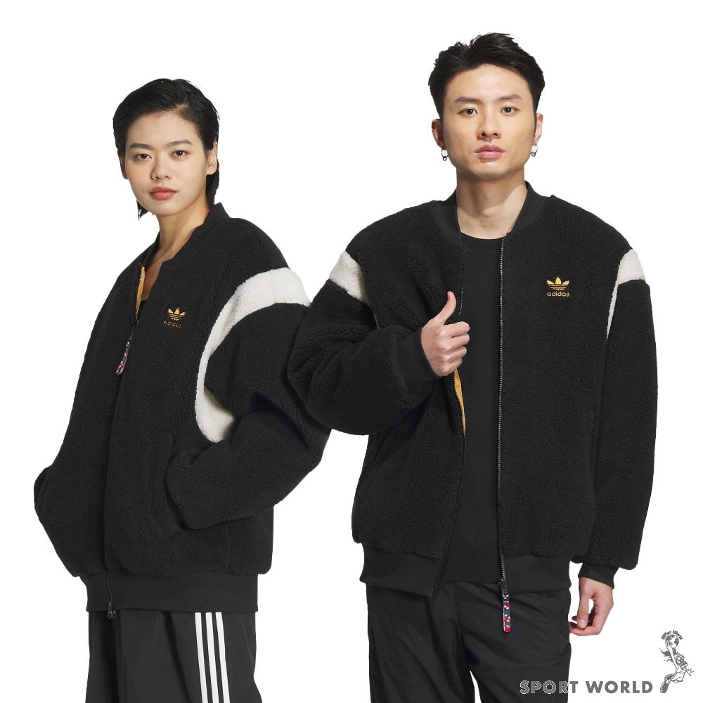 Adidas 外套 男裝 女裝 三葉草 CNY 新年 龍年 黑黃【運動世界】IX4215