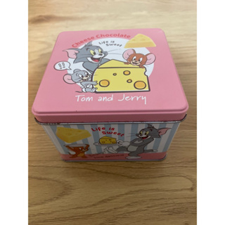 湯姆貓與傑利鼠 日版 巧克力空罐 鐵盒 收納盒