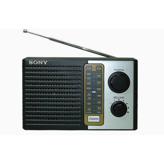 【SONY AM/FM收音機 (ICF-F10) 長效電力 200 hours內建喇叭揚聲器及耳機插孔 FM/AM手提