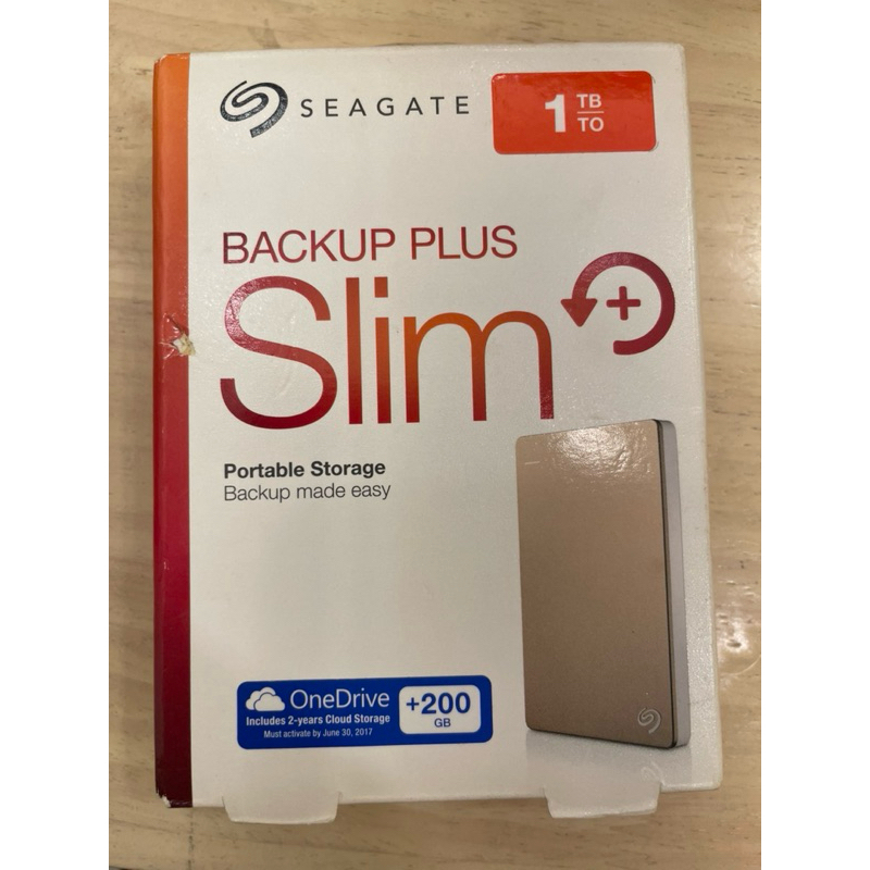 1TB Seagate Backup Plus Slim 2.5吋 行動硬碟 外接硬碟 外接式硬碟 1T 全新未拆封