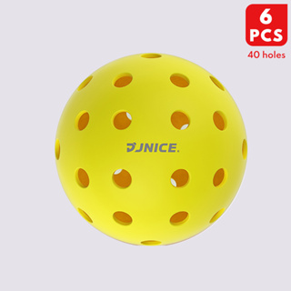 【JNICE久奈司】匹克球 40孔 專業室外球 Pickleball 優質安全塑膠球 (6入)
