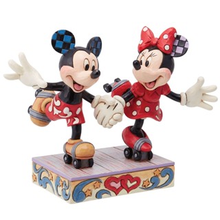 Enesco精品雕塑 Disney 迪士尼 米奇和米妮牽手溜冰居家擺飾 EN38199