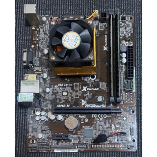 華擎 ASRock AM1B-M 二手主機板 附檔板附AMD SEMPRON 3850 CPU 8G記憶體