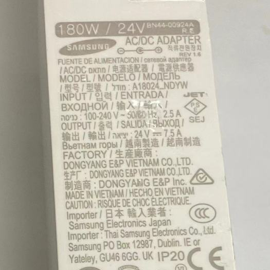 【台灣現貨】二手商品   24V  7.5A   180W 三星電源供應器/變壓器 A18024_NDYW