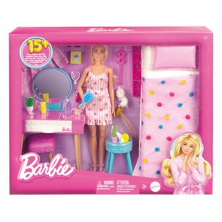正版 Mattel 全新特價 Barbie 芭比時尚臥室組合(含娃娃) 芭比娃娃 生日禮物