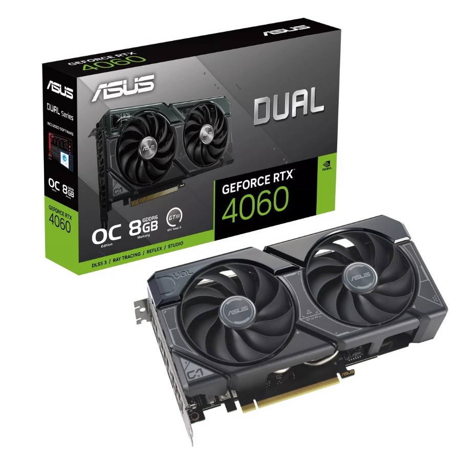 ASUS 華碩 DUAL-RTX4060-O8G 長22.7cm 顯示卡 顯卡