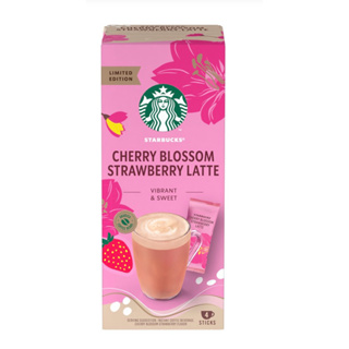 新貨到》星巴克Starbucks特選系列-草莓櫻花🌸太妃核果拿鐵/白巧摩卡4包/盒