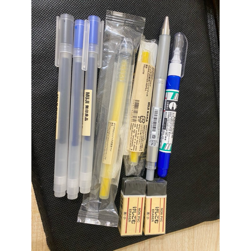 ❗️此區商品僅限匯款❗️文具區詳情請見商品描述～無印良品MUJI文具 藍筆 黑筆 橡皮擦 立可白 超好用文具