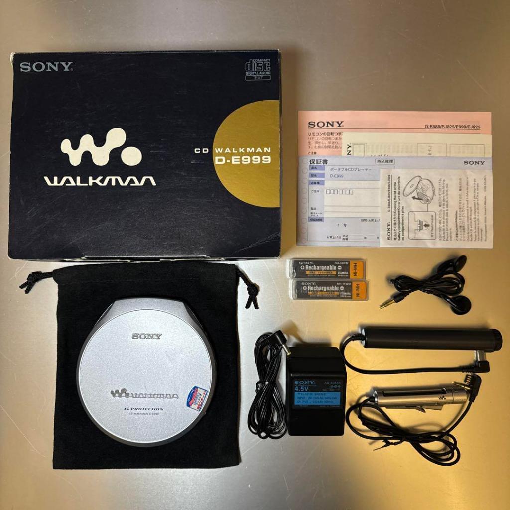 最後值下 SONY WALKMAN  D-E999 CD隨身聽 全配含盒很新 少見 近代音質優良機種