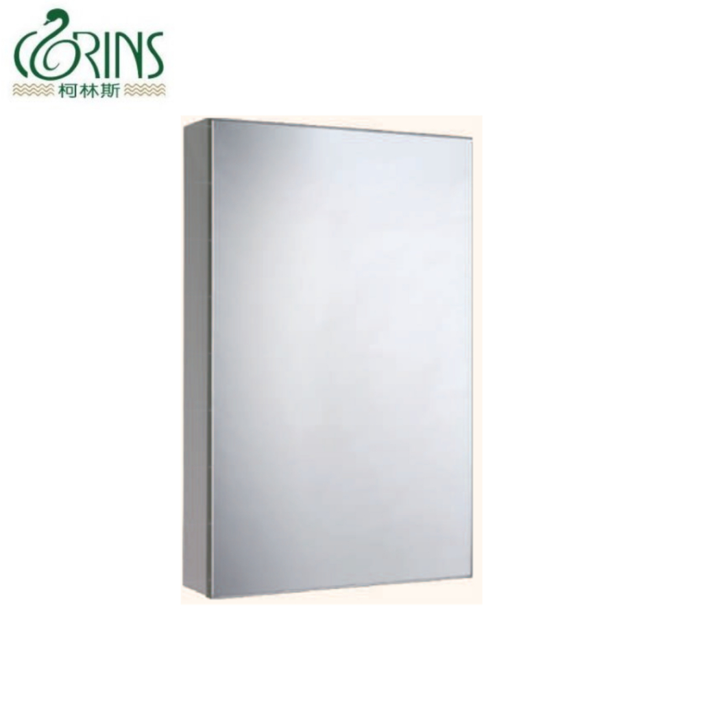 CORINS柯林斯 DR-45 防水發泡板亮鉻鋁封邊單門鏡櫃 45/55cm