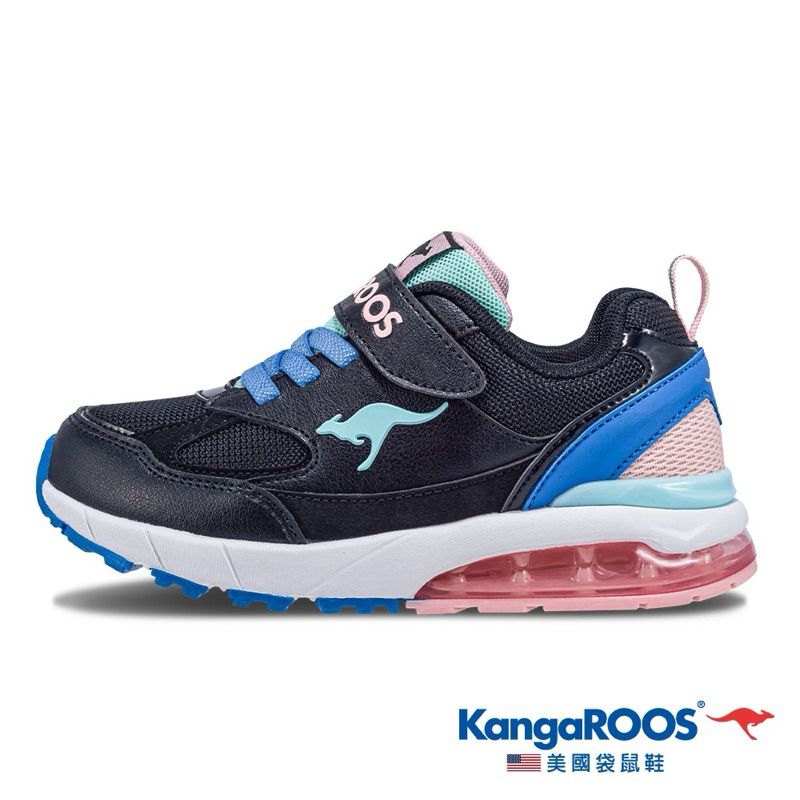 【KangaROOS 美國袋鼠鞋】K-RIDER 2 防潑水氣墊童鞋黑/藍/粉-KK41301)原價1480特價1330