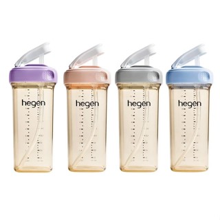 新加坡 hegen PCTO 輕飲時光PPSU方圓型寬口吸管杯 (2.0 / 3.0) 330ml(4色可選)麗兒採家