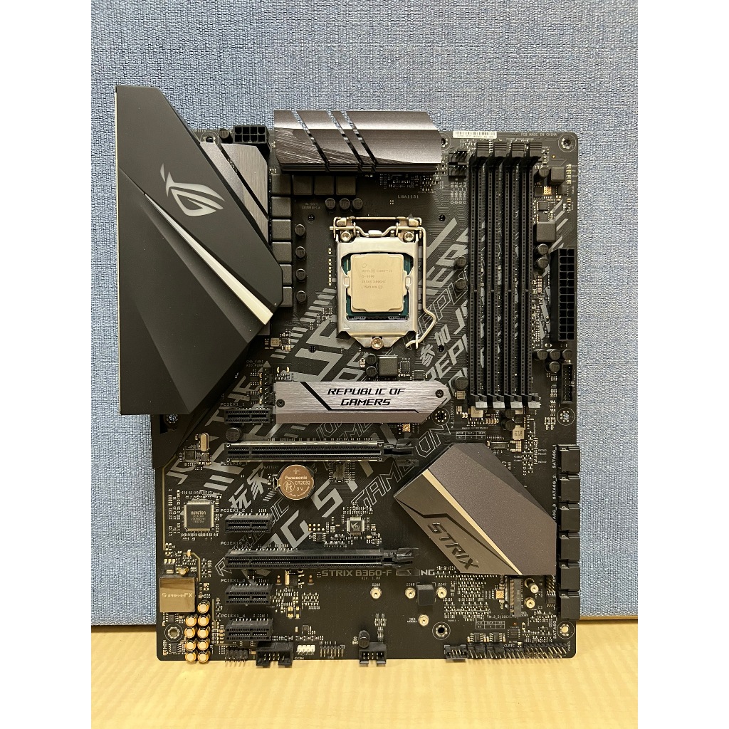 二手 美品 自用機 - ROG B360-F 主機板 + Intel CPU 8代 i5 8500 主機板+CUP合售