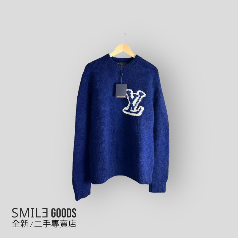 [SMILE] Louis Vuitton LV藍色泰迪羊毛毛衣