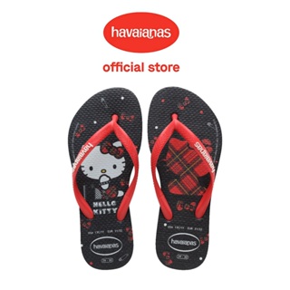 Havaianas哈瓦仕 拖鞋 童鞋 凱蒂貓 黑 Kids Slim Hello Kitty 4145748-0090K