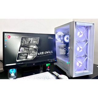 🌟五代電競主機🌟六核心 R5 5600X 白主機 遙控燈效 幻獸帕魯 GTA 天堂M多開 APEX 瓦羅蘭 電腦主機