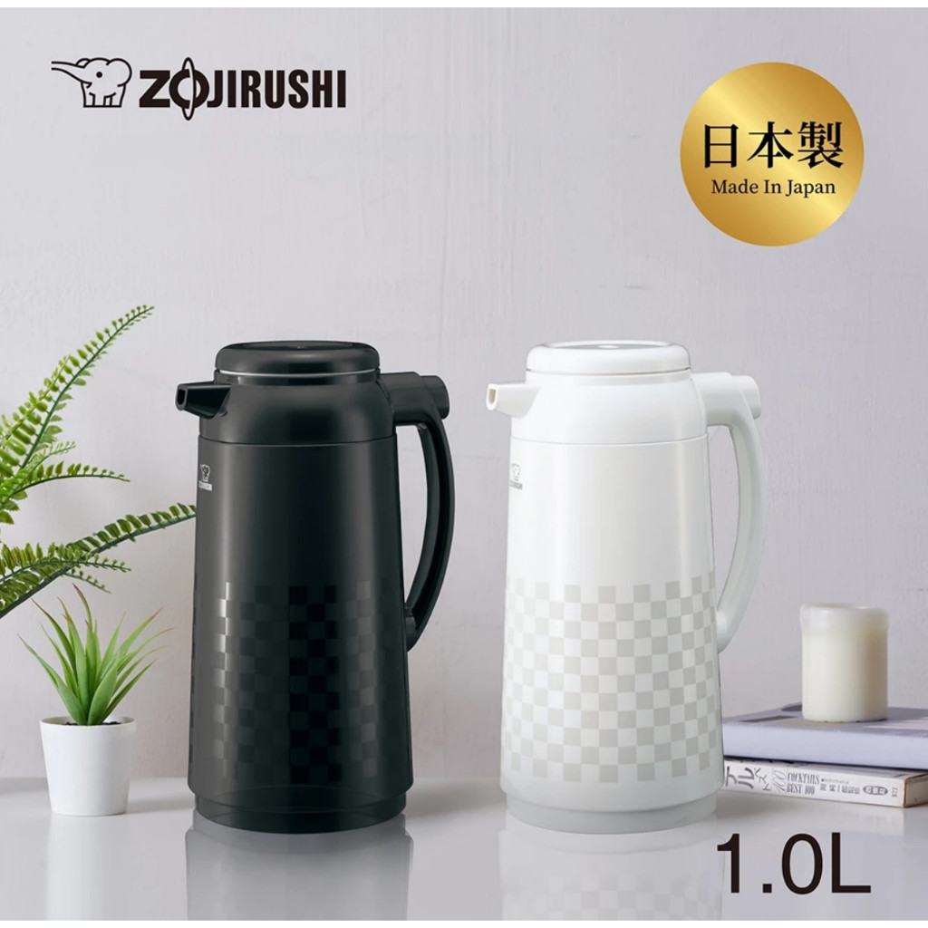 【現貨新上架】 ZOJIRUSHI 象印 日本製玻璃內膽保溫壺 1000ml AFFB-10 市松紋