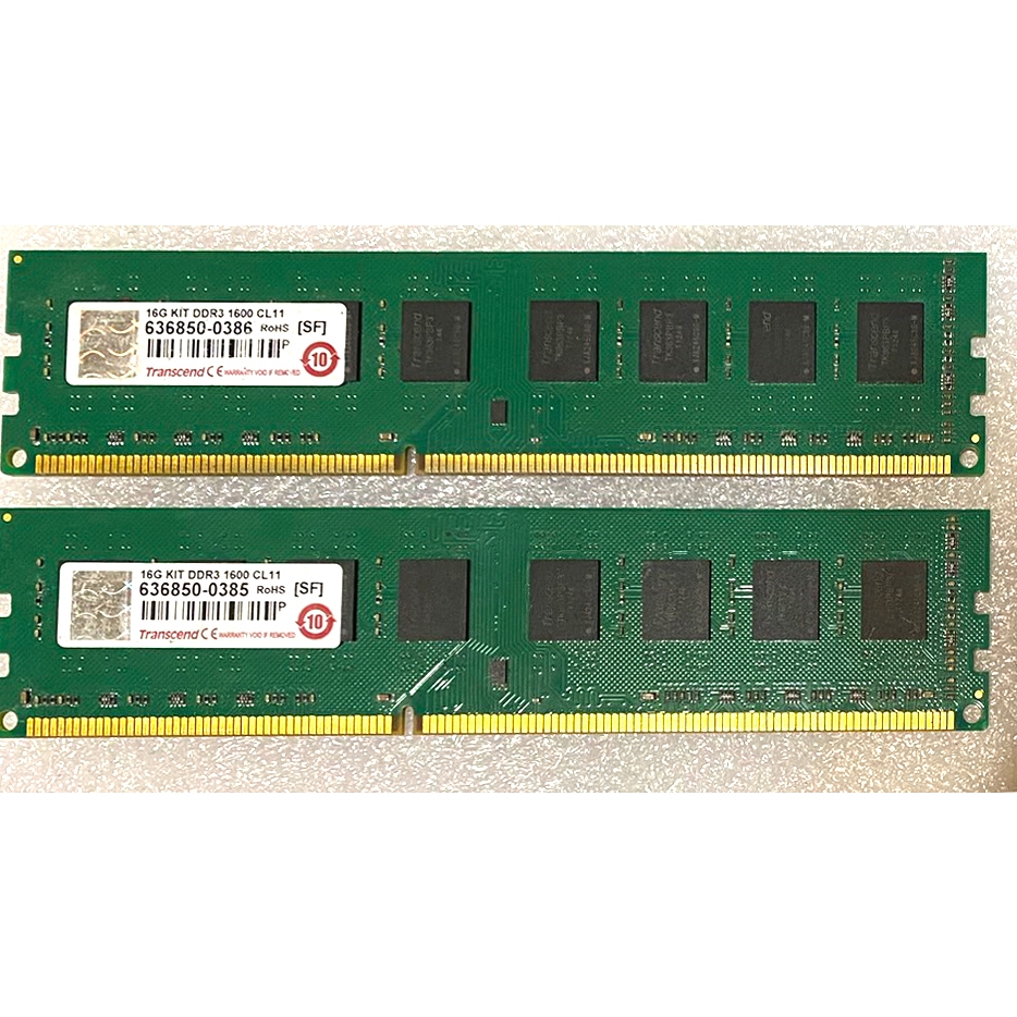 創見 16G DDR3 1600 (8G*2) RAM 桌上型記憶體 雙通道