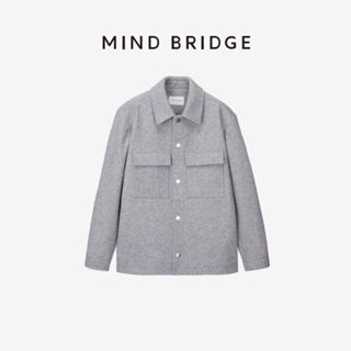 【Mind Bridge】羊毛混紡襯衫外套 襯衫 男款襯衫 外套 襯衫外套