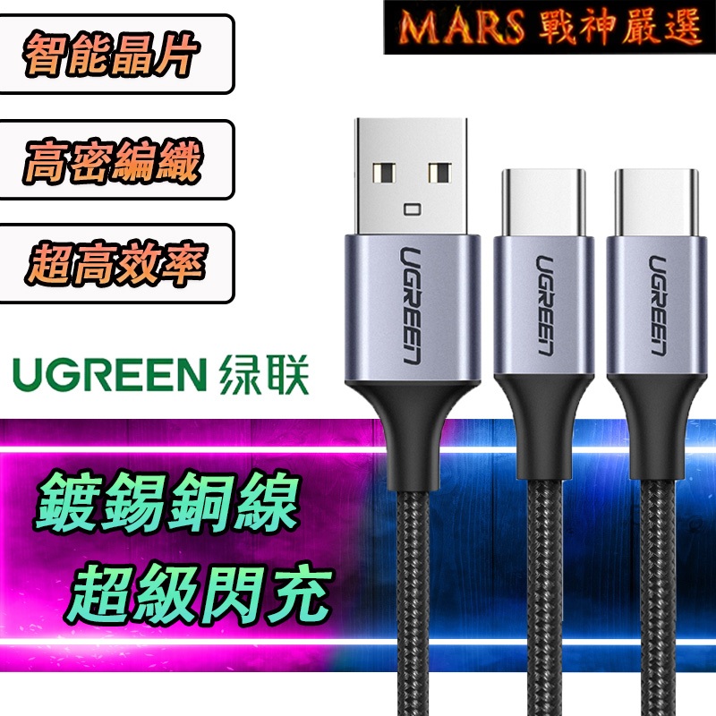 《戰神》 綠聯 Ugreen 充電線 TypeC  PD快充 USB iPhone15系列 傳輸線