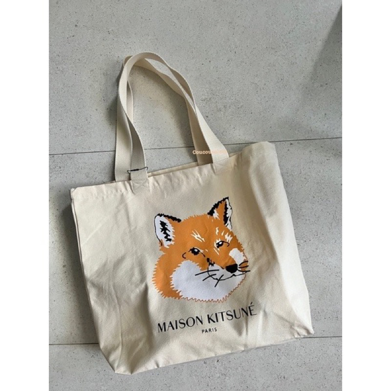🇫🇷正品 Maison Kitsune 狐狸托特包 帆布袋 🦊(8-9成新）