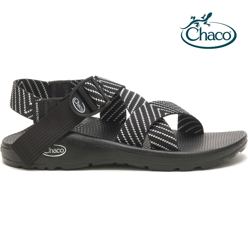 Chaco 女 MEGA Z/CLOUD 涼鞋 寬織標準款 / 黑白韻動 / CH-MLW01HK16