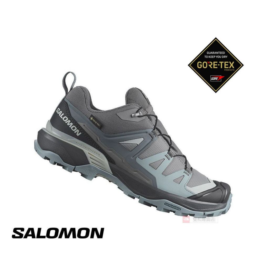 -滿3000免運-Salomon 女 GoreTex防水低筒登山鞋/X ULTRA 360/L47449300/綠