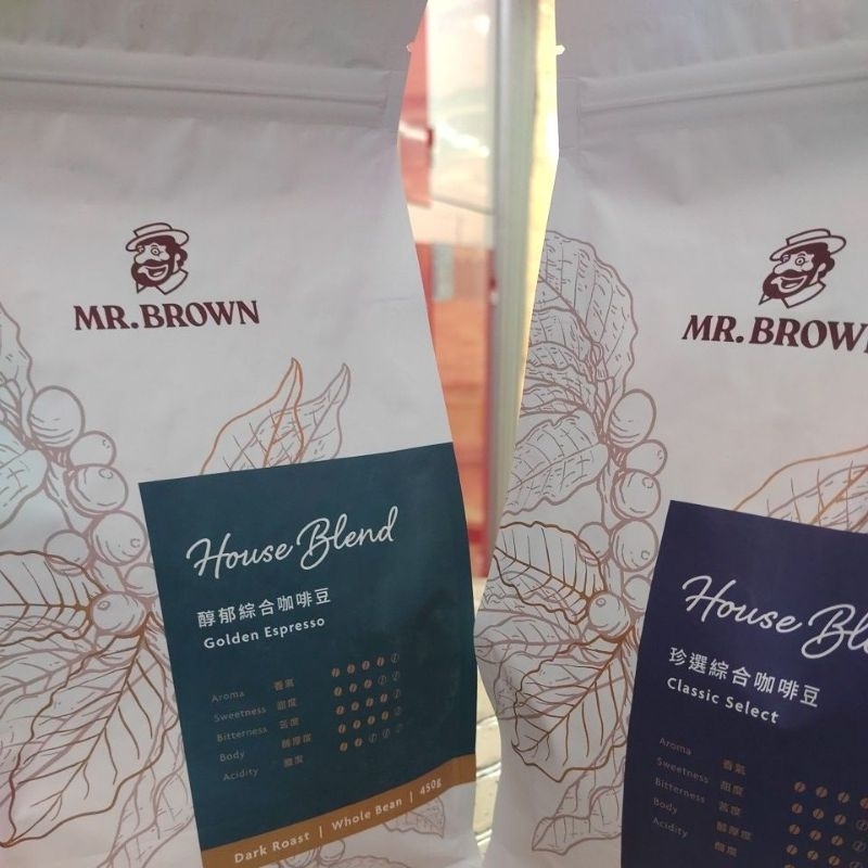 伯朗咖啡 珍選/醇郁 綜合咖啡豆 450克