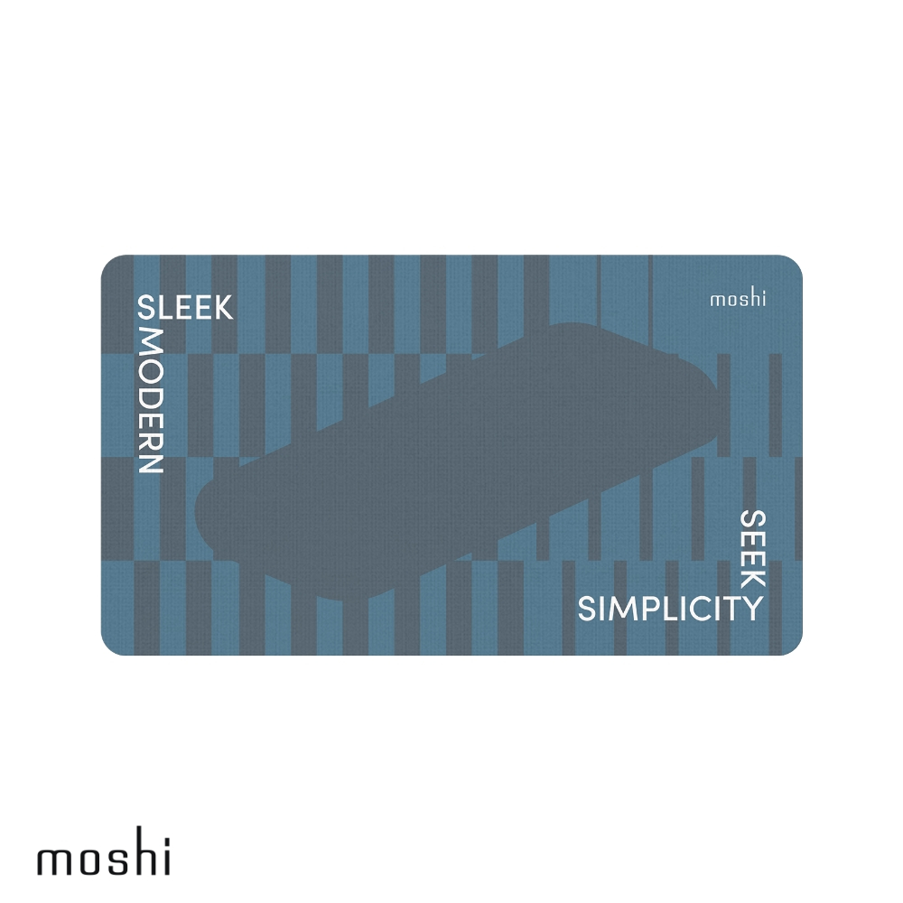 Moshi 三合一滑鼠墊 ( 靛藍日暮-條紋 )