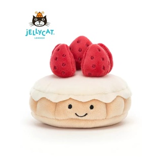 台灣出貨 英國Jellycat 法式草莓塔 草莓蛋糕 毛絨玩具 娃娃公仔 安撫玩偶 生日禮物 情人節禮物