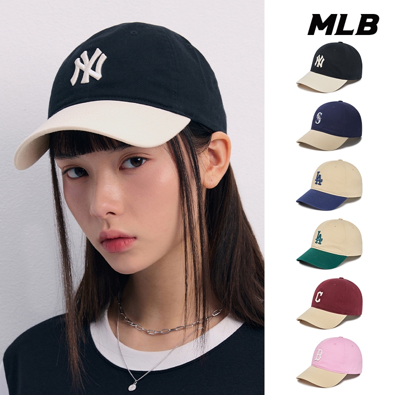 MLB 可調軟頂棒球帽 Varsity 紅襪/洋基/道奇/守護者/水手隊 (3ACP3303N-六款任選)【官方旗艦店】