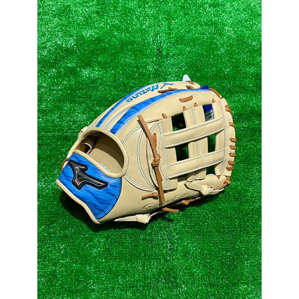 棒球世界MIZUNO美津濃Global Elite限量版棒球手套外野 井字(1ajgr30707)特價GE奶油藍配色